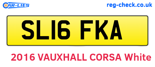 SL16FKA are the vehicle registration plates.