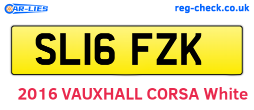 SL16FZK are the vehicle registration plates.