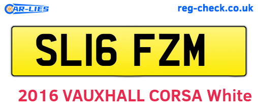 SL16FZM are the vehicle registration plates.