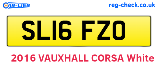 SL16FZO are the vehicle registration plates.