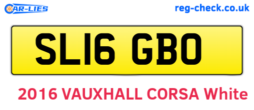 SL16GBO are the vehicle registration plates.