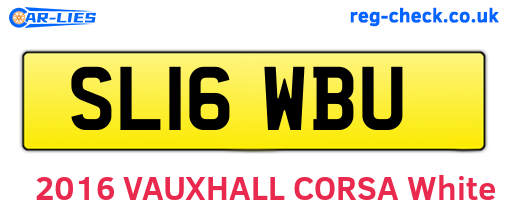 SL16WBU are the vehicle registration plates.