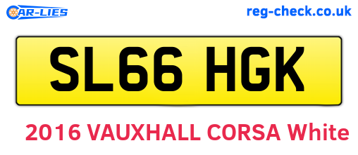 SL66HGK are the vehicle registration plates.