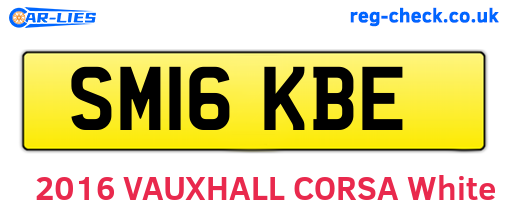 SM16KBE are the vehicle registration plates.