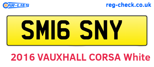 SM16SNY are the vehicle registration plates.