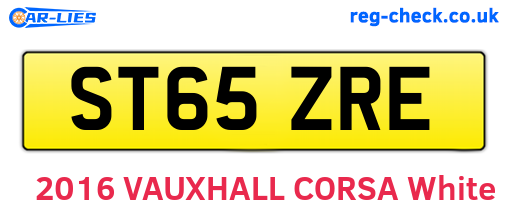 ST65ZRE are the vehicle registration plates.