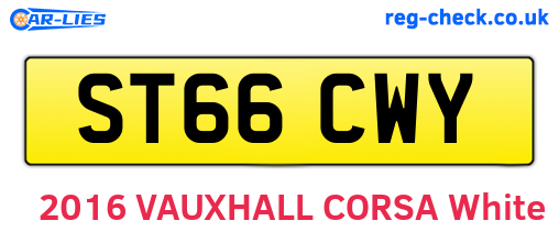 ST66CWY are the vehicle registration plates.