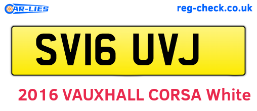 SV16UVJ are the vehicle registration plates.