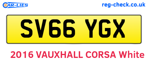SV66YGX are the vehicle registration plates.