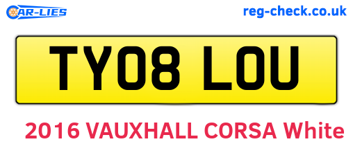 TY08LOU are the vehicle registration plates.
