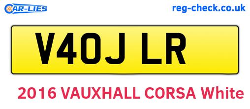 V40JLR are the vehicle registration plates.