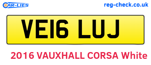 VE16LUJ are the vehicle registration plates.