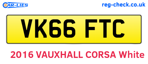 VK66FTC are the vehicle registration plates.