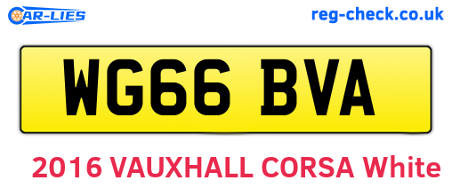 WG66BVA are the vehicle registration plates.
