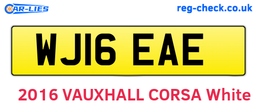 WJ16EAE are the vehicle registration plates.