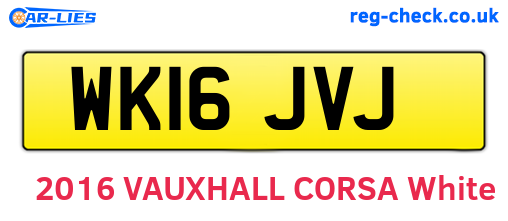 WK16JVJ are the vehicle registration plates.