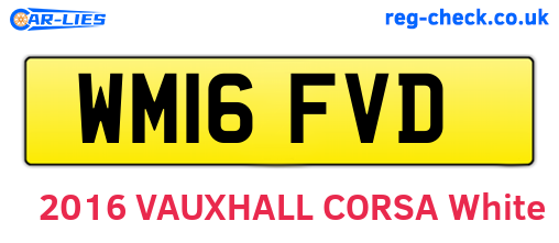 WM16FVD are the vehicle registration plates.