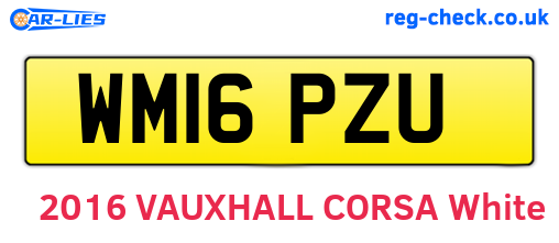 WM16PZU are the vehicle registration plates.