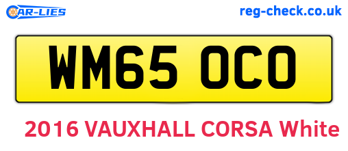 WM65OCO are the vehicle registration plates.