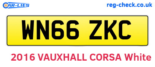 WN66ZKC are the vehicle registration plates.