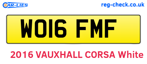 WO16FMF are the vehicle registration plates.