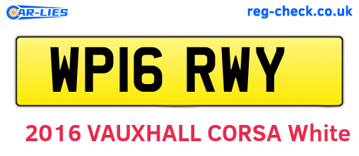 WP16RWY are the vehicle registration plates.