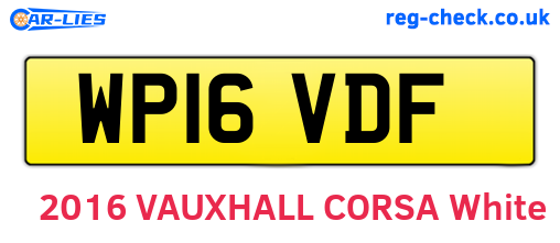 WP16VDF are the vehicle registration plates.