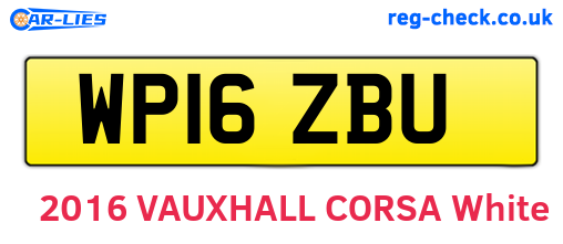 WP16ZBU are the vehicle registration plates.