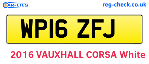 WP16ZFJ are the vehicle registration plates.