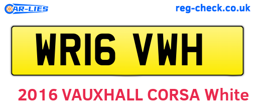 WR16VWH are the vehicle registration plates.