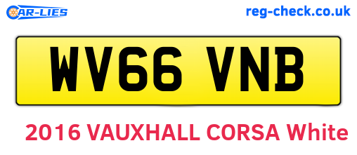 WV66VNB are the vehicle registration plates.
