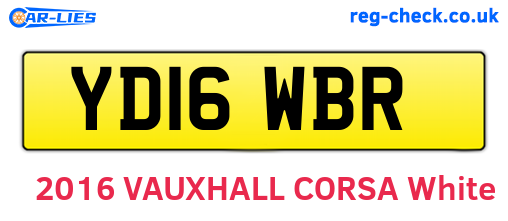 YD16WBR are the vehicle registration plates.