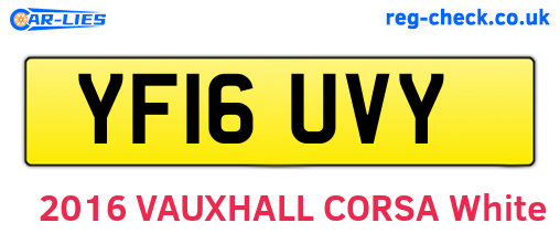 YF16UVY are the vehicle registration plates.