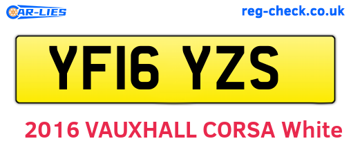 YF16YZS are the vehicle registration plates.