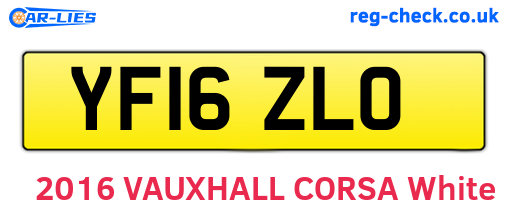 YF16ZLO are the vehicle registration plates.