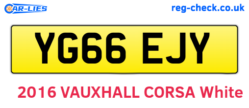 YG66EJY are the vehicle registration plates.