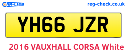 YH66JZR are the vehicle registration plates.