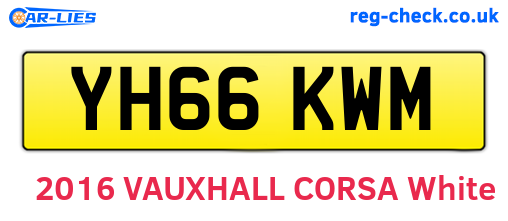 YH66KWM are the vehicle registration plates.
