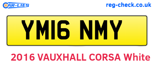 YM16NMY are the vehicle registration plates.