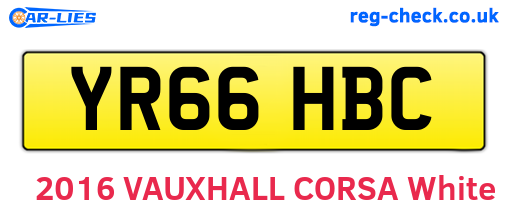 YR66HBC are the vehicle registration plates.