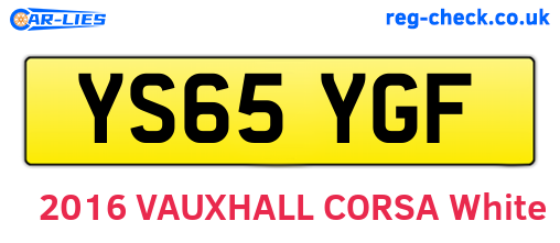YS65YGF are the vehicle registration plates.