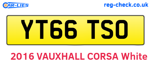 YT66TSO are the vehicle registration plates.