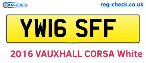 YW16SFF are the vehicle registration plates.