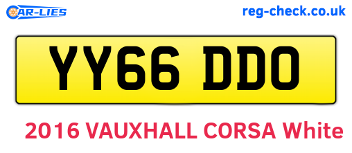 YY66DDO are the vehicle registration plates.