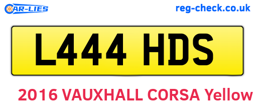L444HDS are the vehicle registration plates.