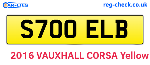 S700ELB are the vehicle registration plates.