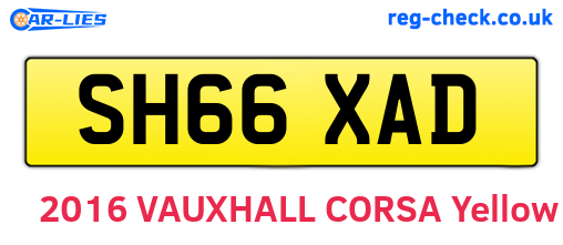 SH66XAD are the vehicle registration plates.