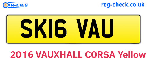 SK16VAU are the vehicle registration plates.