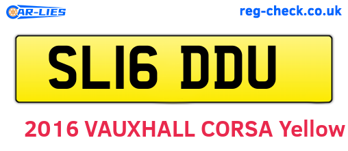 SL16DDU are the vehicle registration plates.