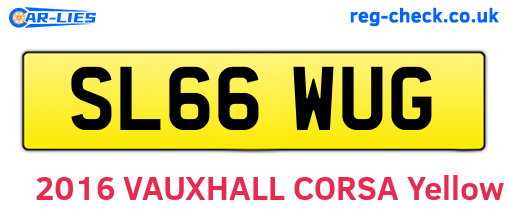 SL66WUG are the vehicle registration plates.